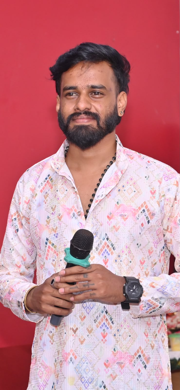 Live event hosting with microphone